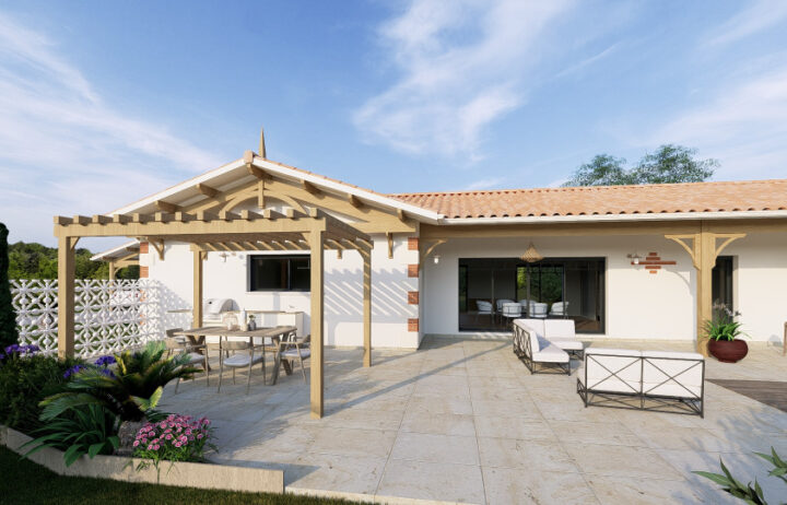 votre maison de 175m2 sur un terrain de 785m2 sur la commune de Le Porge au prix de 636500&euro; avec Alpha Constructions